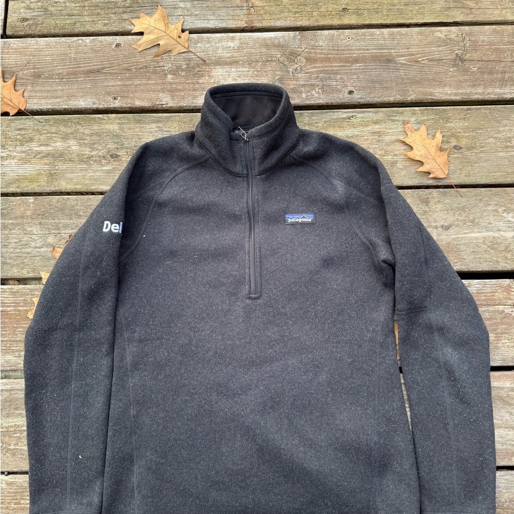 Patagonia Dark Gray Quarter-Zip Fleece